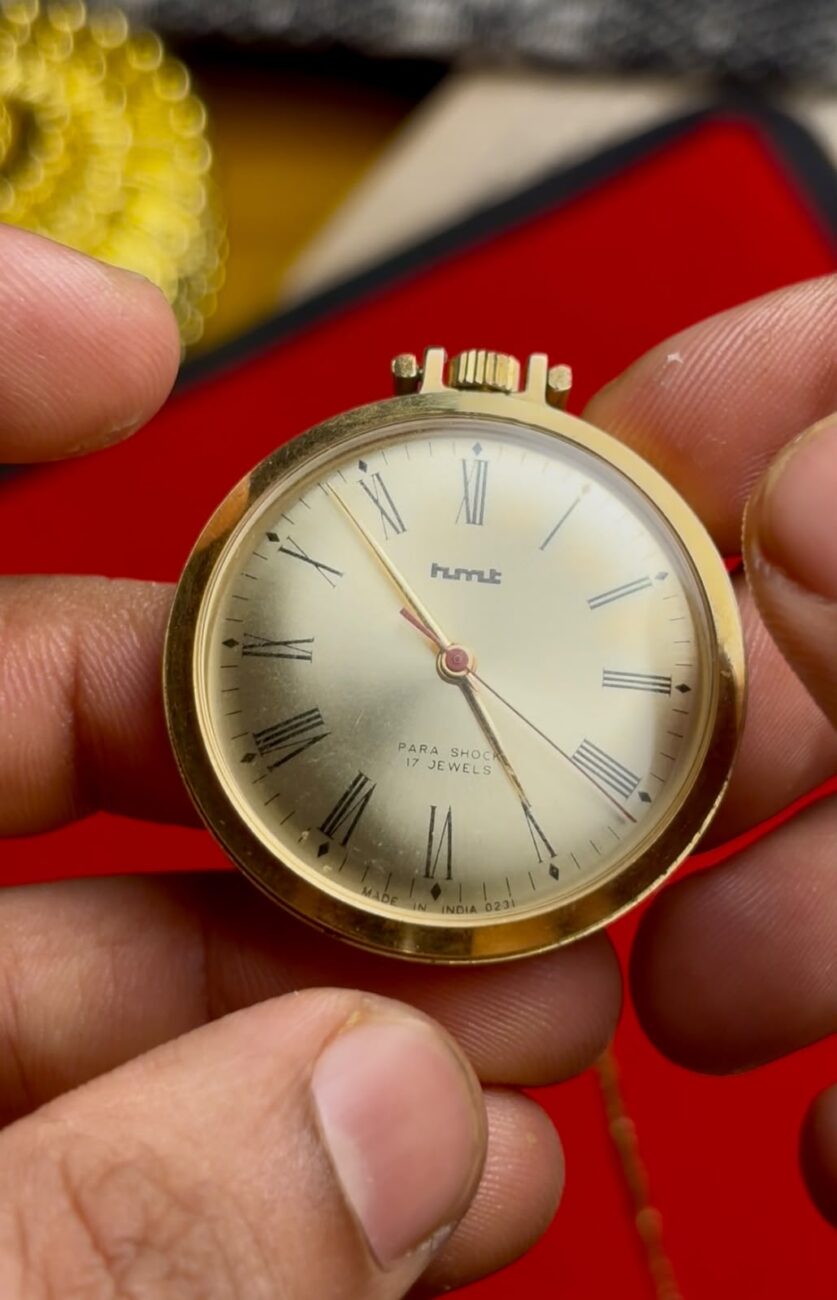 Mint Condition HMT Pocket Watch – 17 Jewels Para Shock