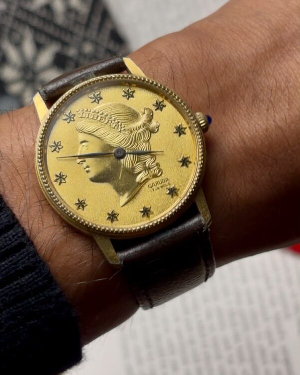 Vintage Garuda Queen Liberty Coin Dial