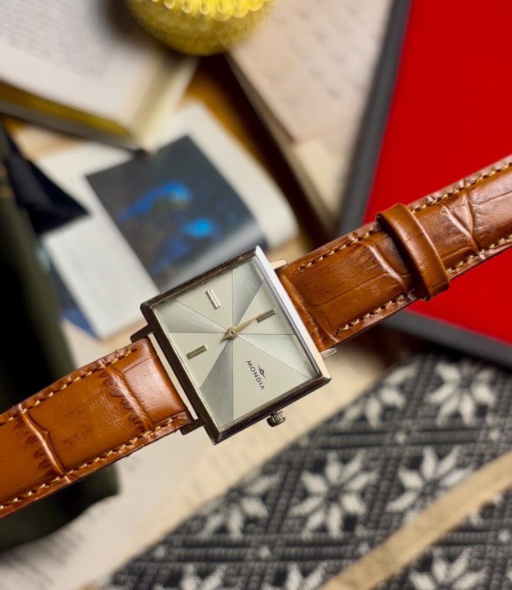 1970s Mondia Asymmetrical Sector Dial Manual Wind